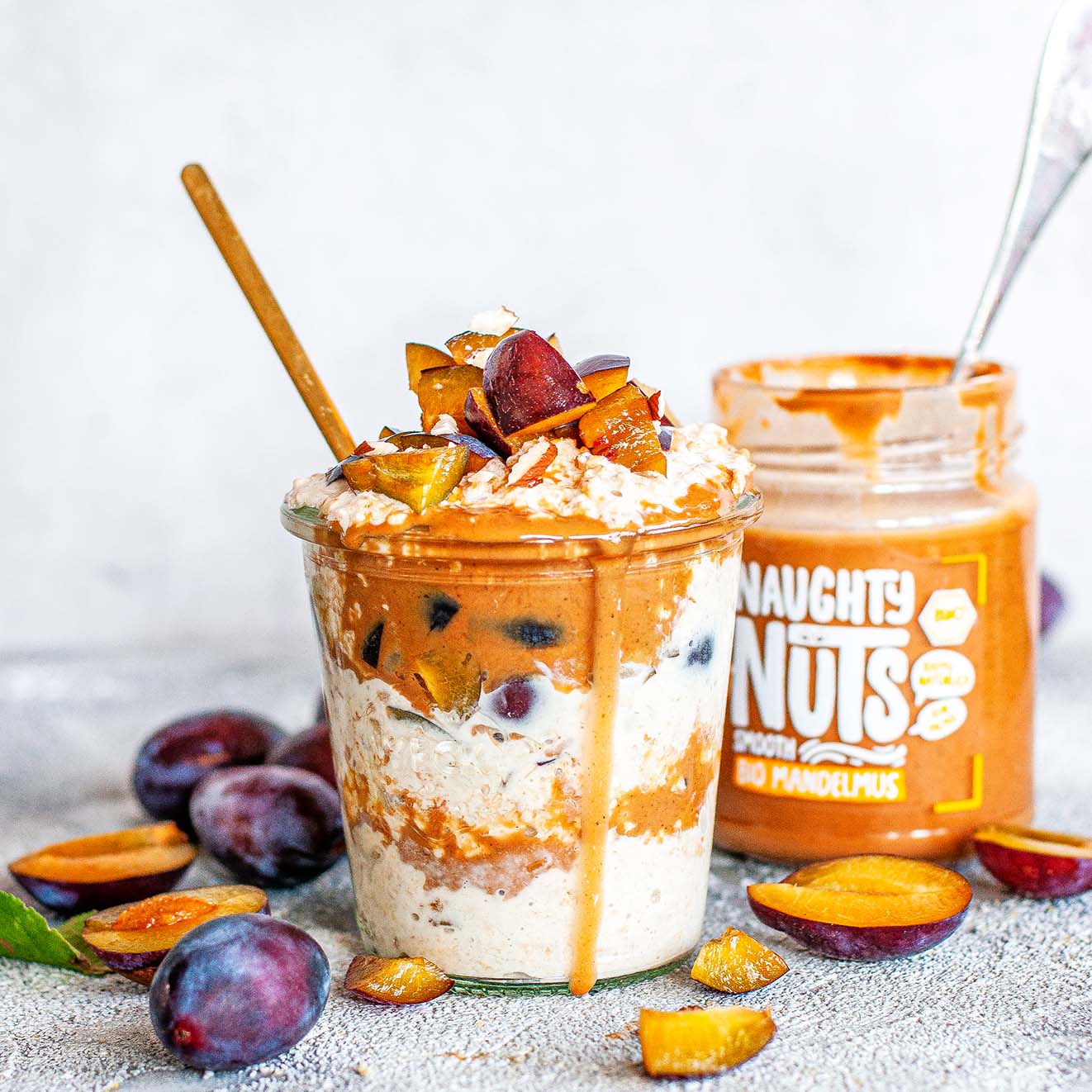 Overnight Oats mit Zwetschgen