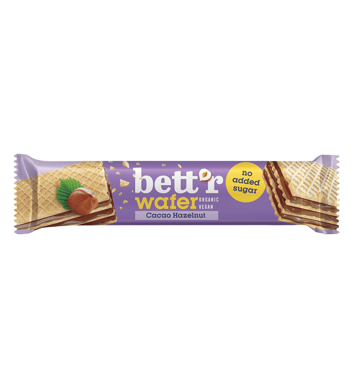 Bett'r Waffel Bio Waffel mit Kakao-Haselnuss Creme