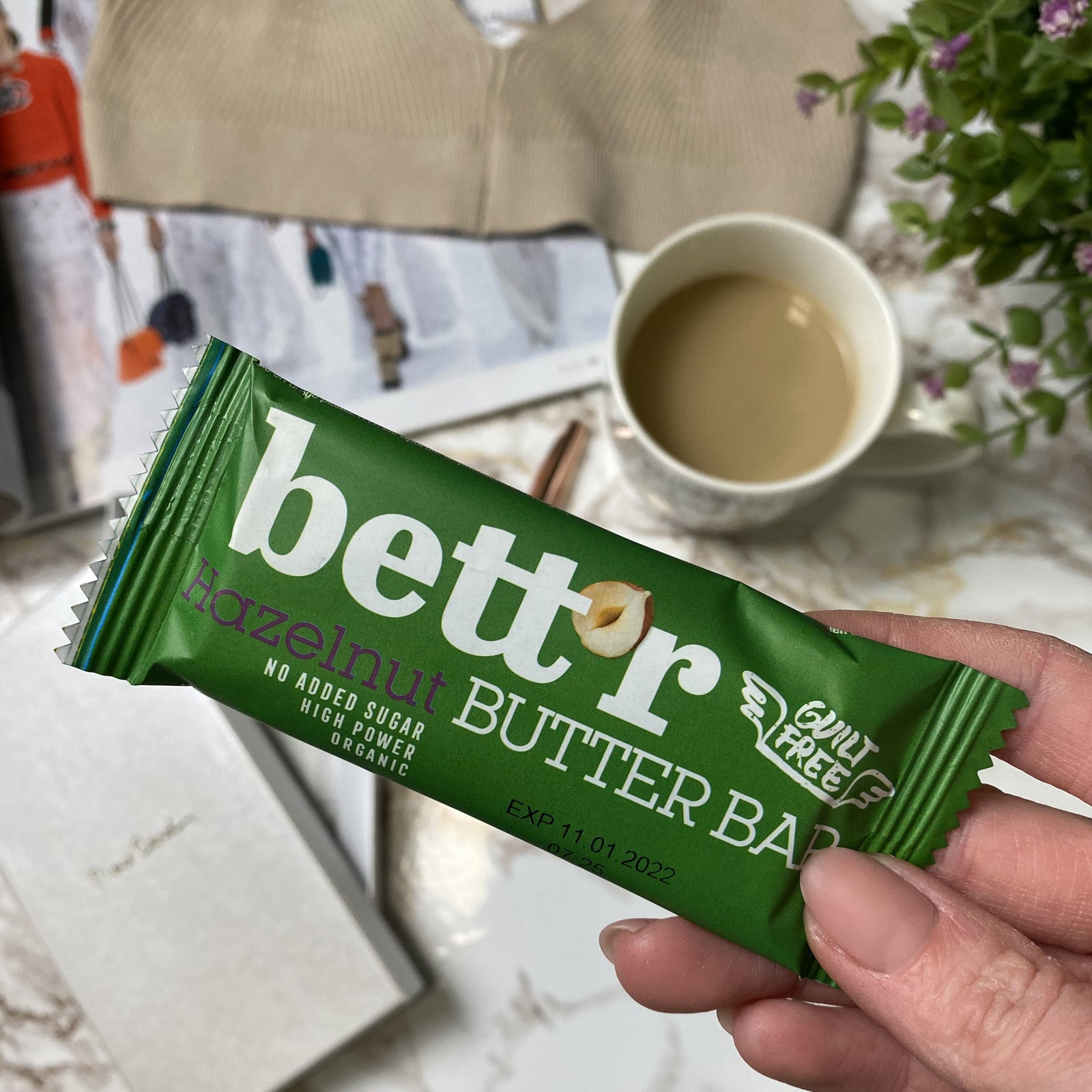 Bio Haselnussmus Riegel