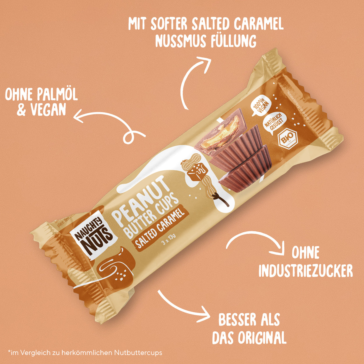 Bio Peanut Butter Cups Salted Caramel
