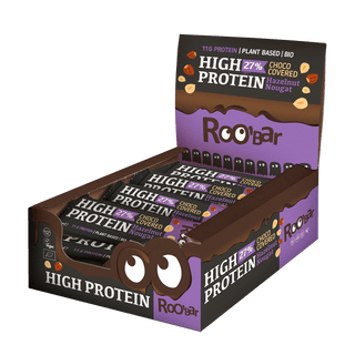 Roobar Schoko-Riegel High-Protein Schokoriegel mit Haselnuss Nougat