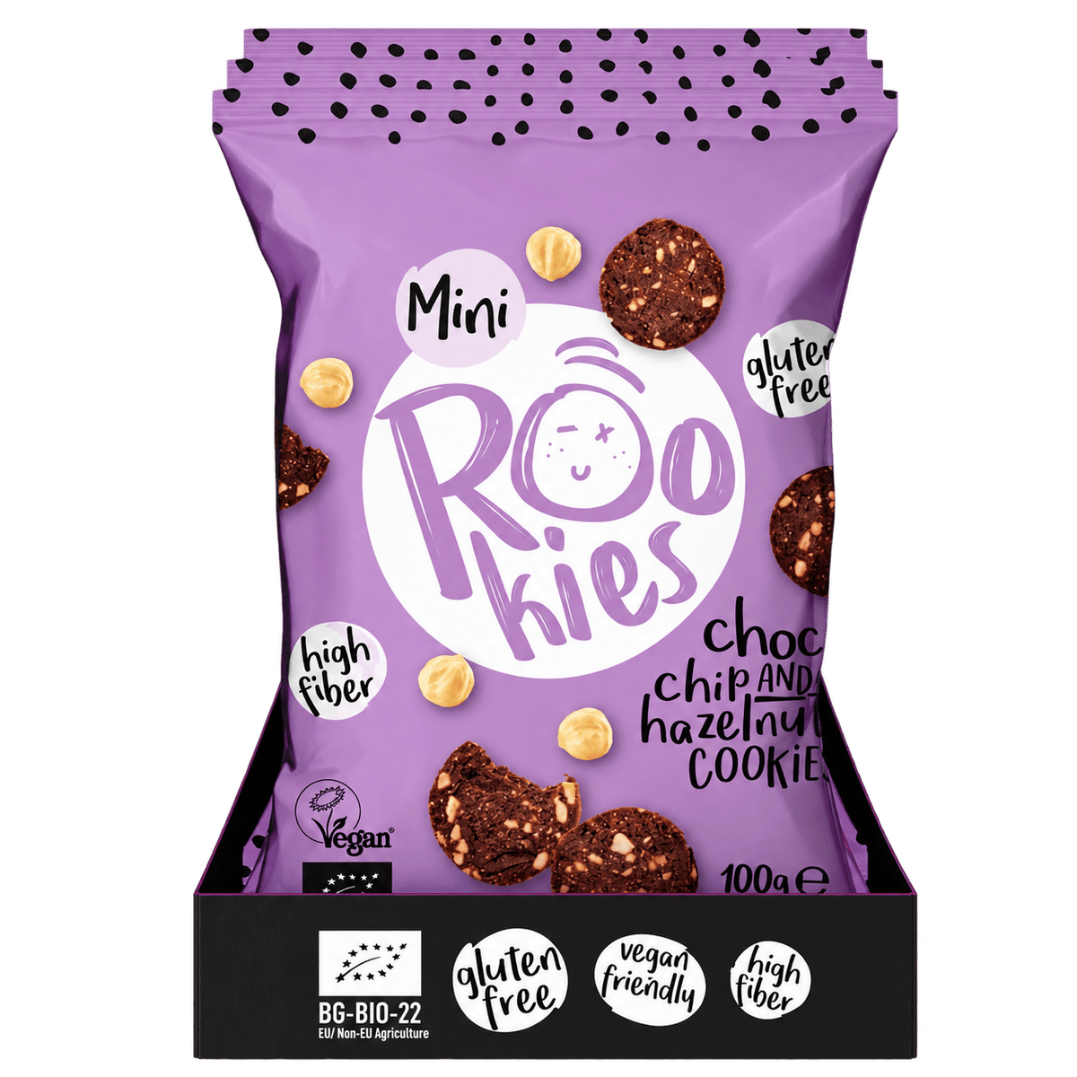 Bett'r Cookie Bio Mini Frucht-Cookies Choc Chip & Haselnuss